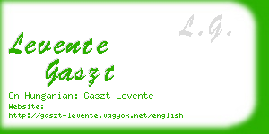 levente gaszt business card